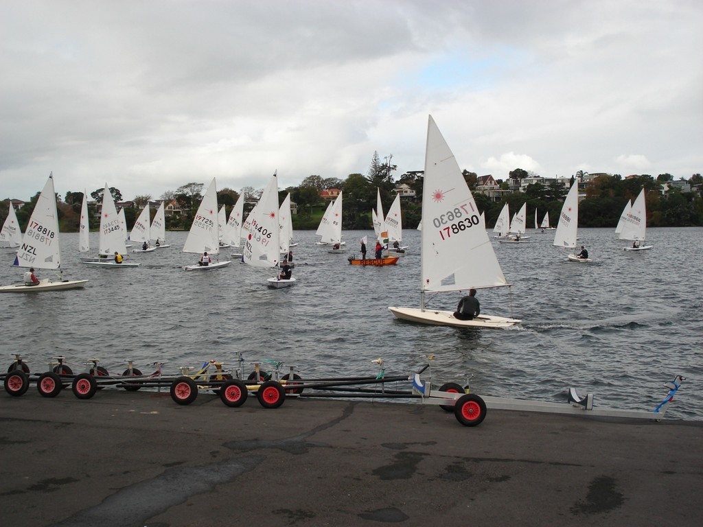 Start line jostling - 2011 Collinson FX North Shore Freshwater Championships © Colin Preston